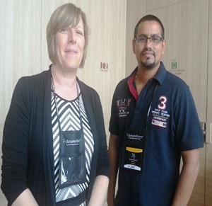 With Carol McEvan, MD of Scrum Alliance,at Regional Scrum Gathering India, Hyderabad